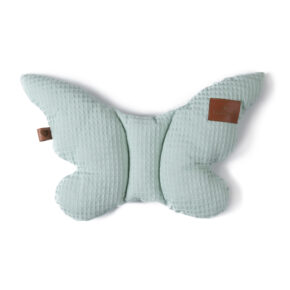 Poduszka motylek muślinowo gofrowa miętowa