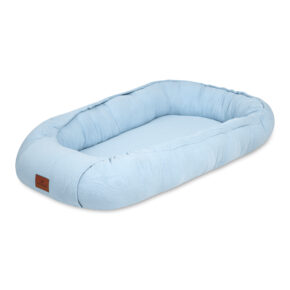 Kokon niemowlęcy muślinowy baby blue