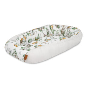 Kokon niemowlęcy tkaninowy ZWIERZAKI W LESIE