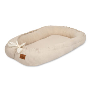 Kokon niemowlęcy muślinowo - gofrowy sand