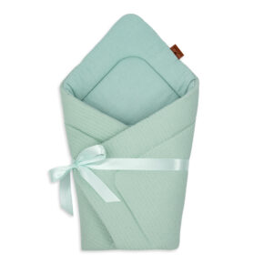 Rożek niemowlęcy muślinowo - gofrowy miętowy