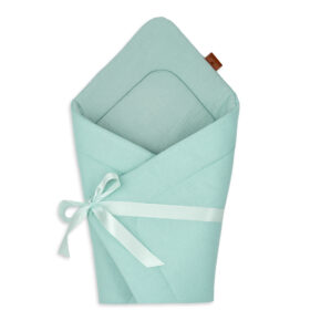 Rożek niemowlęcy muślinowo - tkaninowy miętowy