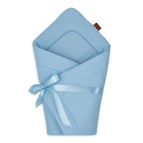 Rożek niemowlęcy muślinowo - tkaninowy błękitny