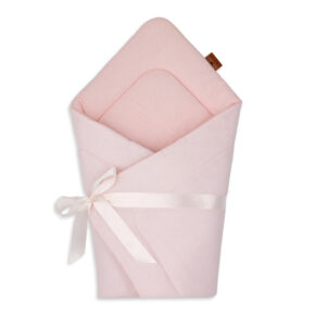 Rożek niemowlęcy muślinowo - tkaninowy jasny róż